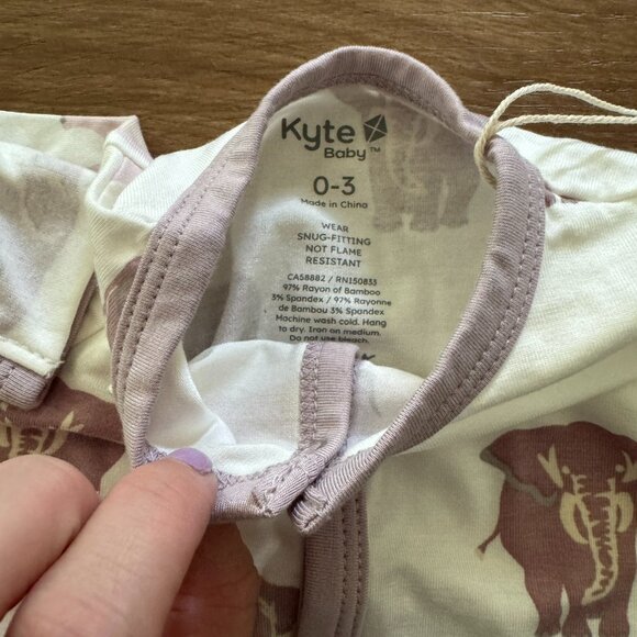 Kyte baby Elephant Print NWT 0-3 Months - Picture 3 of 3